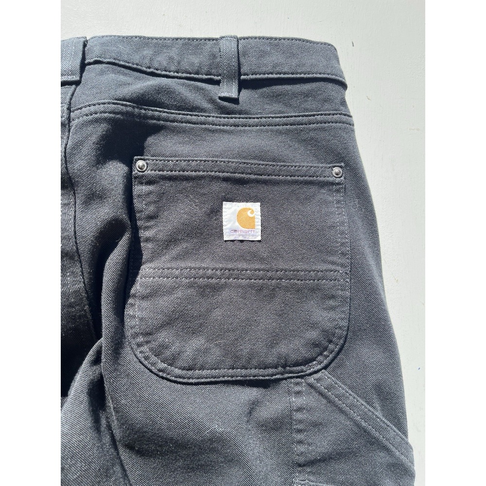 Women's Carhartt Pants Black Double Knee‎ 8 Workwear Street Modern City Hipster